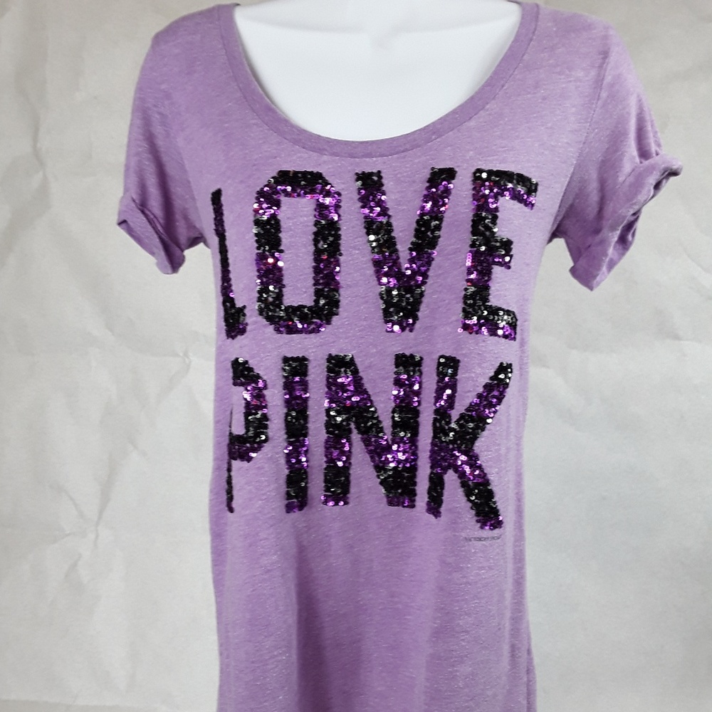 Love Pink VS Sequins Purple Lounge Pajamas Small